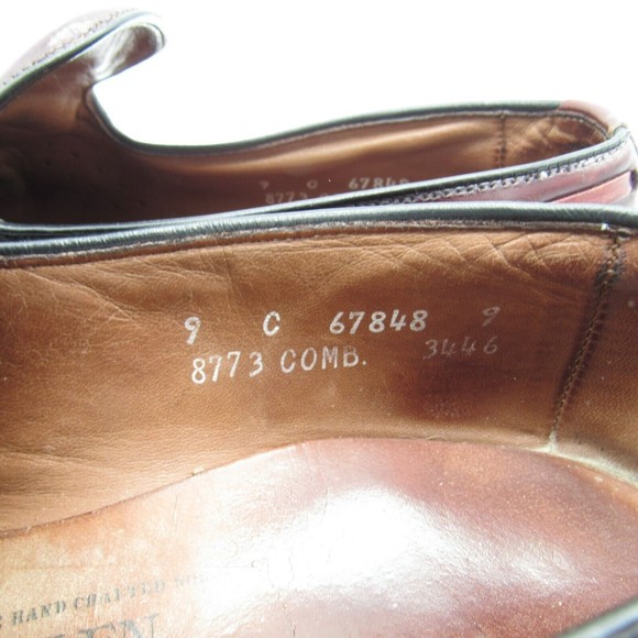 Allen Edmonds Mens Size 9 C Saratoga Loafers Burgundy Patent Leather Dress Shoes main image 7